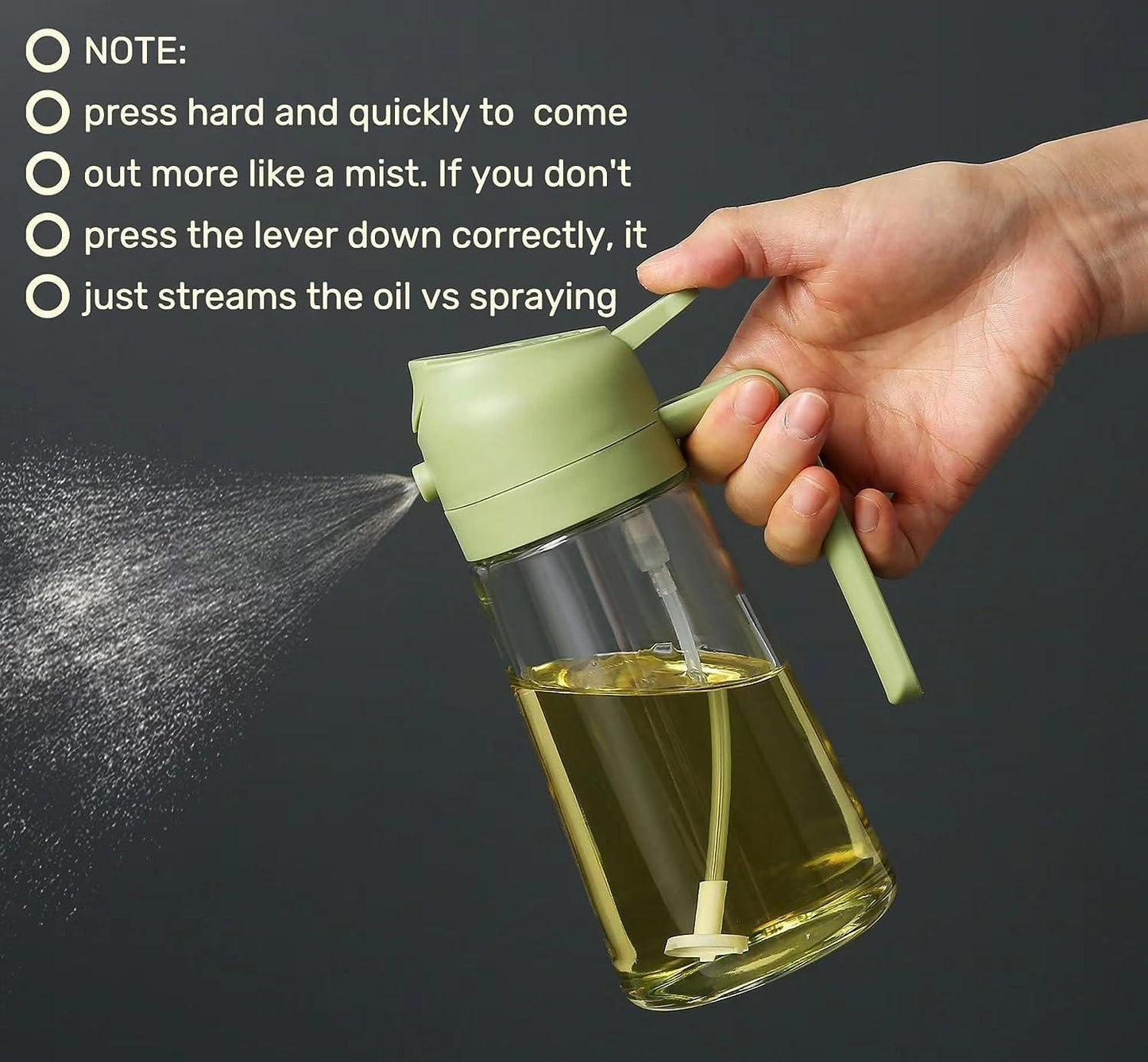 500ml Portable Sprayer Oil Dispenser β Perfect for Healthy Cooking!